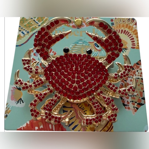 Piper K Accessories - Piper K Crab Double Sided Rhinestone Gold Tone Crab Claw Hair Clip NWT